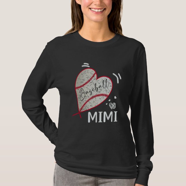 T-shirt Baseball Mimi Family Matching Players Team Mimi (Devant)