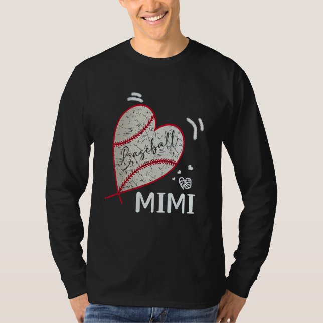T-shirt Baseball Mimi Family Matching Players Team Mimi (Devant)