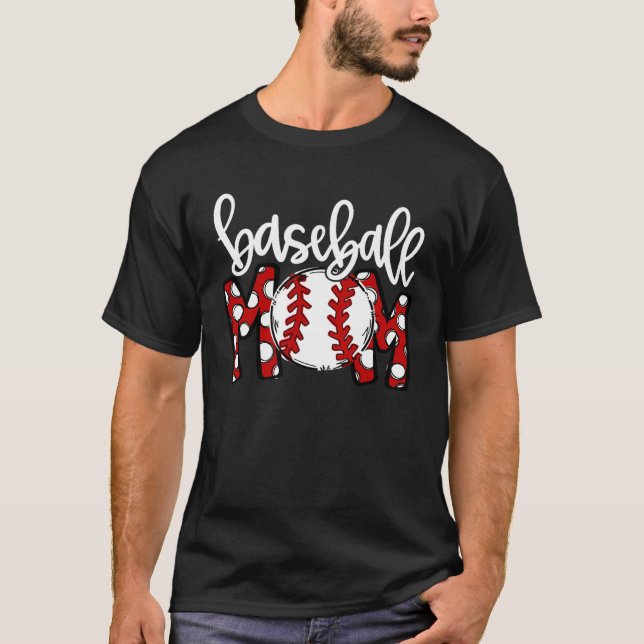 T-shirt Baseball Mom Happy Mother s Day Best Mom Ever  Mam (Devant)