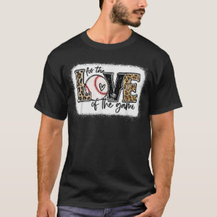 T-shirt Baseball Mom Leopard For The Love of The Game Bas