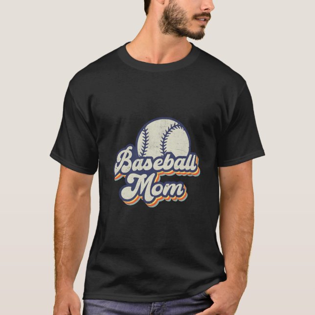 T-shirt Baseball Mom Mama Mother'S Day (Devant)