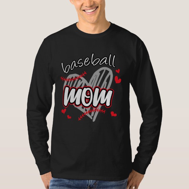 T-shirt Baseball Mom  Sport Cute Mother Grandma Family Mat (Devant)