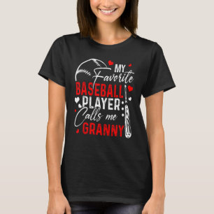 T-shirt Baseball Mon Joueur Favori M'Appelle Grand Coeur