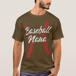 T-shirt Baseball Nana Baseball Laces Grandma Grammy Cute W