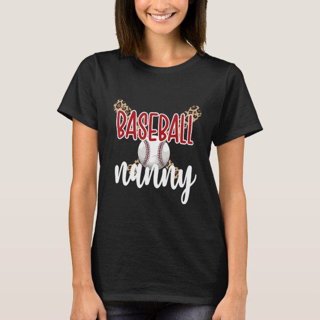 T-shirt Baseball Nanny Grandma Baseball Player Nanny (Devant)