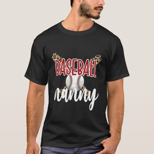 T-shirt Baseball Nanny Grandma Baseball Player Nanny (Devant)