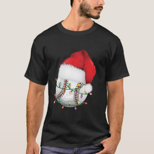 T-shirt Baseball Noël Noël Chapeau drôle Baseball Noël H