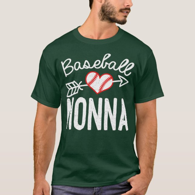 T-shirt Baseball Nonna Grandma (Devant)