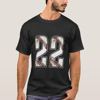 T-shirt Baseball Number 22 Favorite Lucky Number