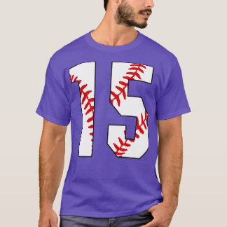 T-shirt Baseball Numéro 15 15 Jersey De Baseball Favorite