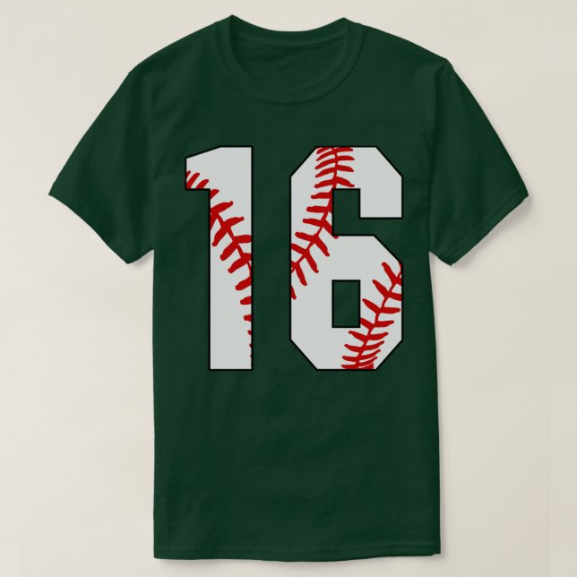 T-shirt Baseball Numéro 16 16 Jersey De Baseball Favorite  (Design devant)