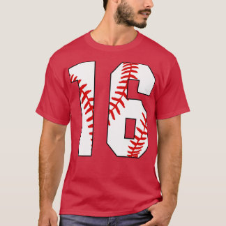 T-shirt Baseball Numéro 16 16 Jersey De Baseball Favorite