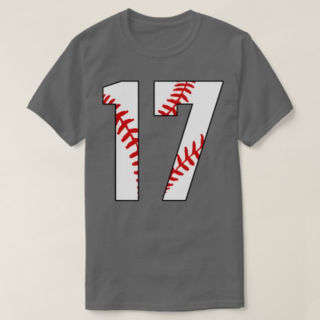 T-shirt Baseball Numéro 17 17 Baseball Jersey Favorite Pl (Design devant)