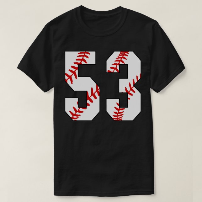 T-shirt Baseball Numéro 53 53 Jersey De Baseball Favorite  (Design devant)