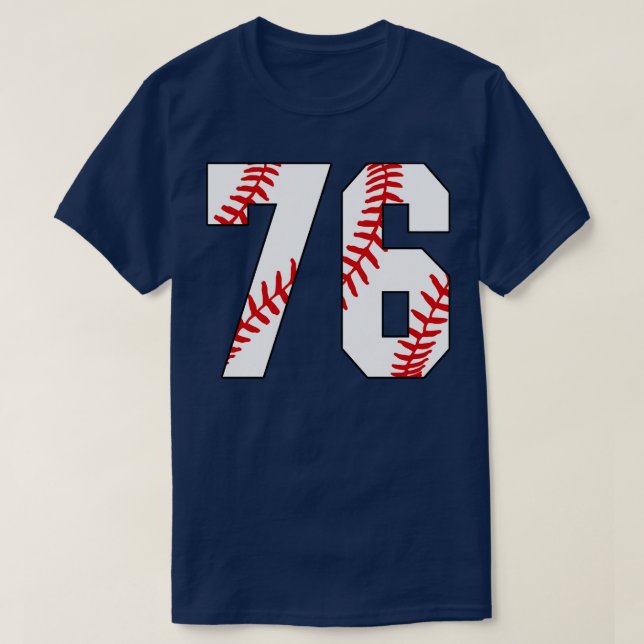 T-shirt Baseball Numéro 76 76 Baseball Jersey Favorite Pl (Design devant)