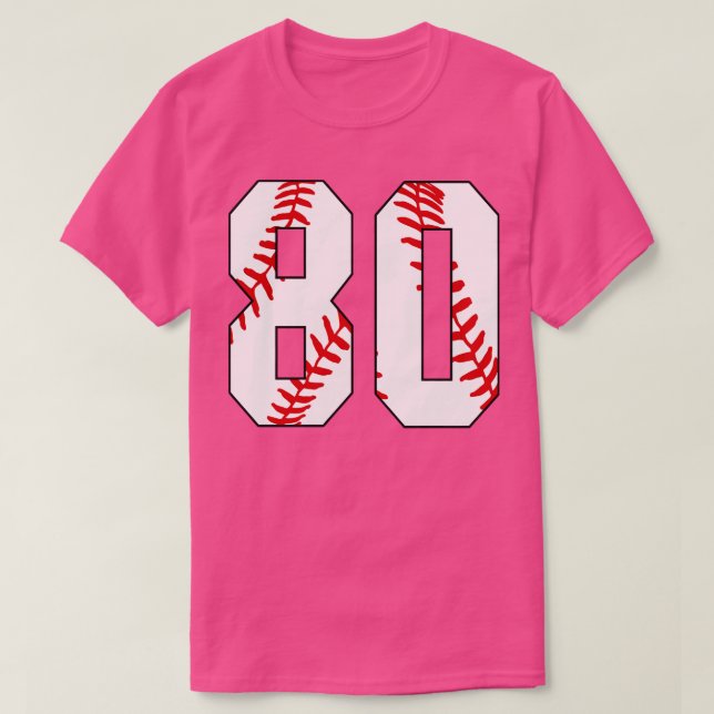T-shirt Baseball Numéro 80 80 Jersey De Baseball Favorite  (Design devant)
