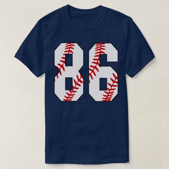 T-shirt Baseball Numéro 86 86 Baseball Jersey Favorite Pl (Design devant)