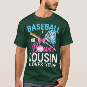 T-shirt Baseball Ou Bows Cousin Vous Aime Genre Révéler Pi