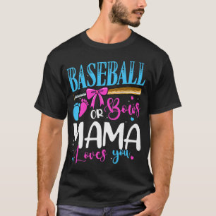 T-shirt Baseball ou Bows Mama vous aime Gende Rose ou Bleu