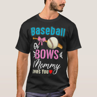 T-shirt Baseball Ou Bows Maman Aime Vous Genre Révéler Ava