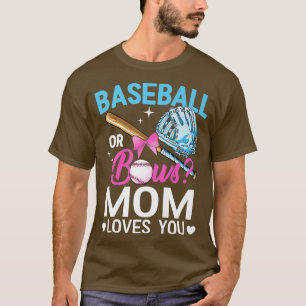 T-shirt Baseball Ou Bows Maman Vous Aime Genre Révéler Ros
