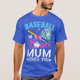 T-shirt Baseball Ou Bows Maman Vous Aime Genre Révéler Ros