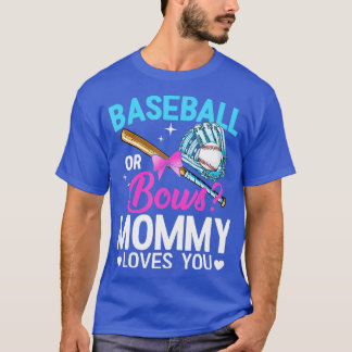 T-shirt Baseball Ou Bows Maman Vous Aime Sexe Révéler