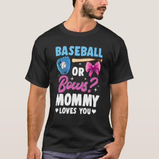 T-shirt Baseball Ou Bows Maman Vous Aime Sexe Révéler