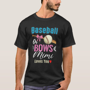 T-shirt Baseball Ou Bows Mimi Vous Aime Révéler Le Sexe