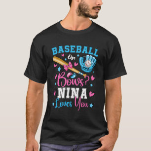T-shirt Baseball Ou Bows Nina Vous Aime Mignonne Révélatio