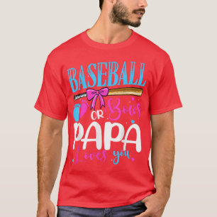 T-shirt Baseball ou Bows Papa vous aime Gende rose ou bleu