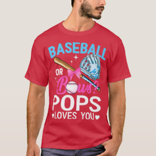 T-shirt Baseball Ou Bows Pops Vous Aime Genre Révéler Rose