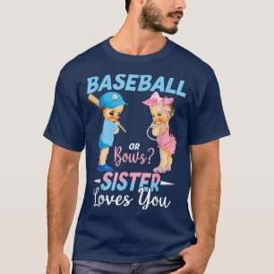 T-shirt Baseball Ou Bows Soeur Vous Aime Bébé Genre Réve
