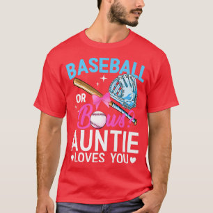 T-shirt Baseball Ou Bows Tante Vous Aime Genre Révéler Pi