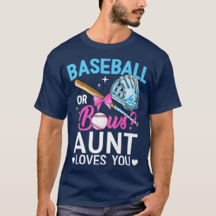 T-shirt Baseball Ou Bows Tante Vous Aime Genre Révéler Ros