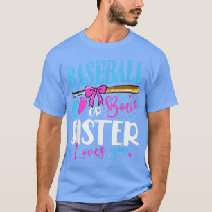 T-shirt Baseball ou vaches Soeur vous aime rose ou bleu Ge