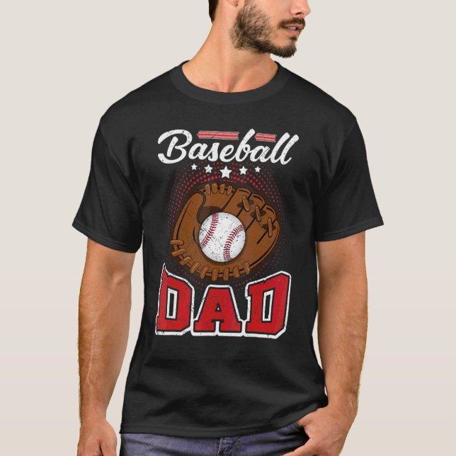 T-shirt Baseball Papa Baseball Père (Devant)