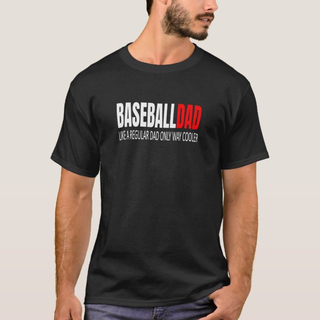 T-shirt Baseball Papa Baseballdad Comme un papa régulier m (Devant)