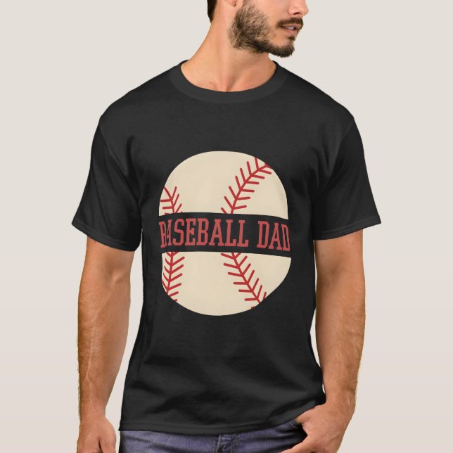 T-shirt Baseball Papa Fête des pères Baseball Jouer Baseba (Devant)