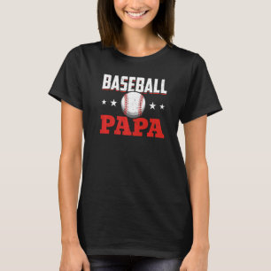 T-shirt Baseball Papa Fier Baseball Joueur Papa