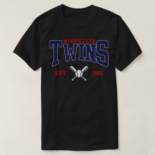 T-shirt Baseball Retro Minnesota (Design devant)