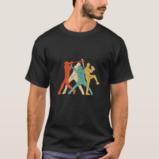 T-shirt Baseball Rétro Vintage Attrapeur Lanceur Batteur G