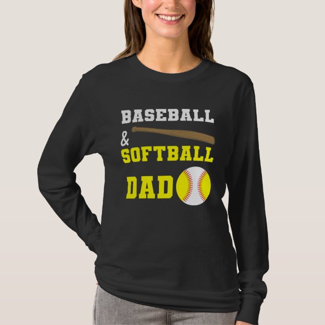 T-shirt Baseball & Softball Dad Fathers day for dads (Devant)