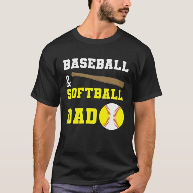 T-shirt Baseball & Softball Dad Fathers day for dads (Devant)
