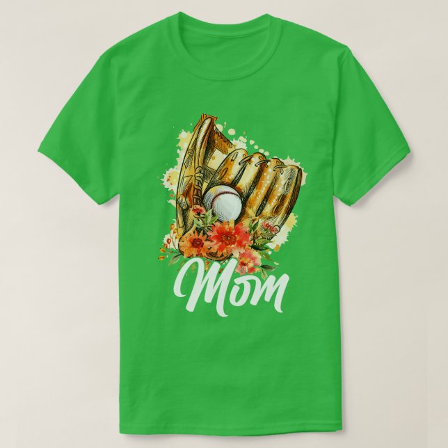 T-shirt Baseball Softball Maman (Design devant)