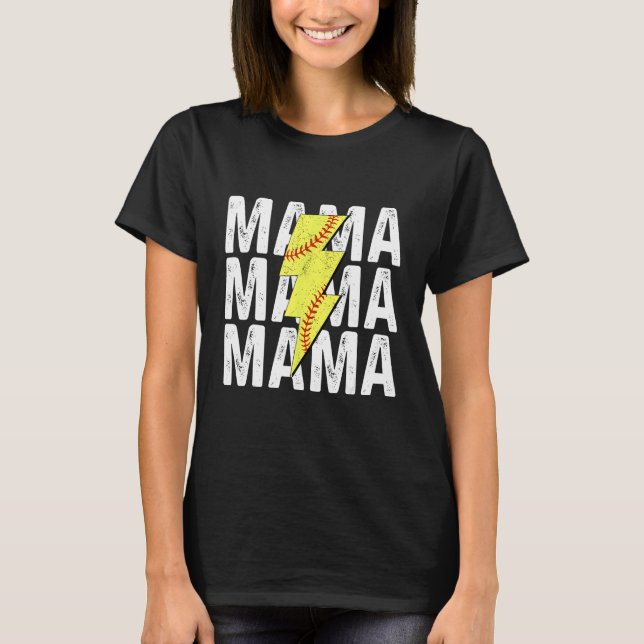 T-shirt Baseball Softball Mom Life Game Day Mama Mothers D (Devant)