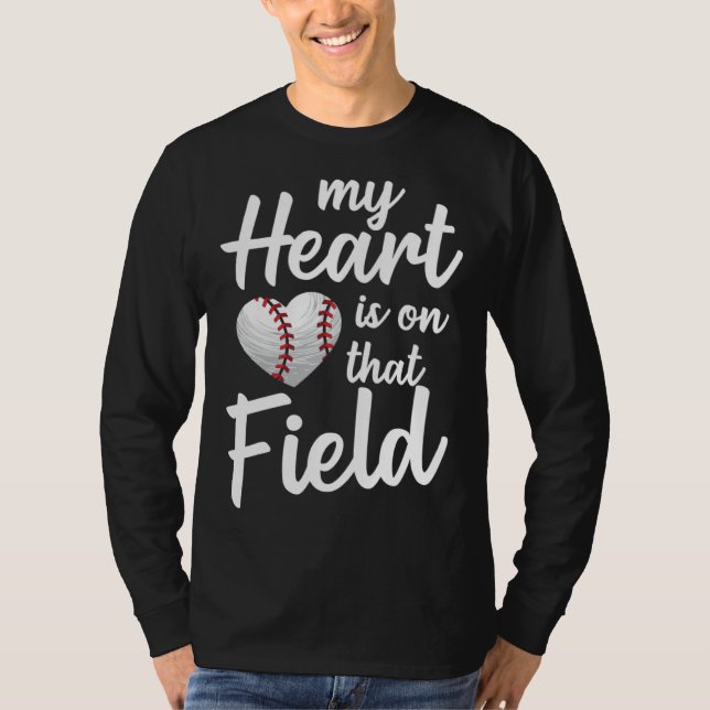 T-shirt Baseball Training Equipment My Heart Is On That Fi (Devant)