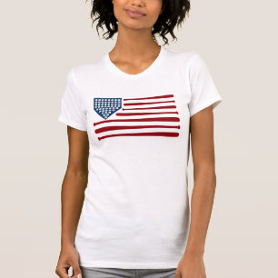 T-shirt Baseball USA Flag Bats & Balls - GraphicLoveShop