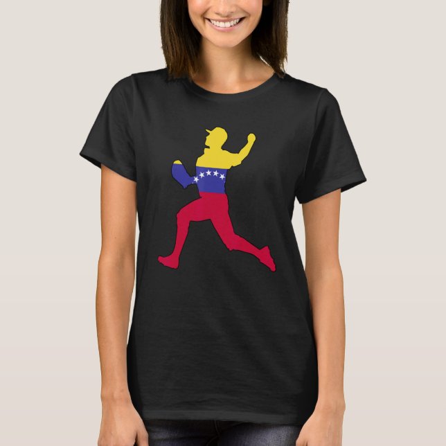 T-shirt Baseball Venezuela Flag Hispanic Heritage Venezuel (Devant)