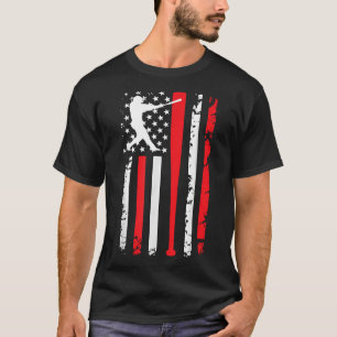 T-shirt Baseball vintage American US Drapeau Spiritueux Ba